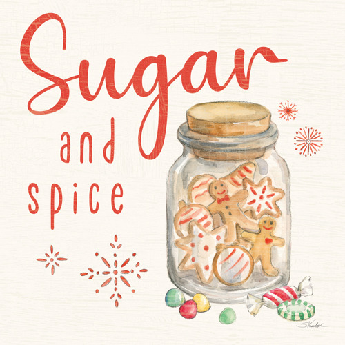 Earthy, warm-toned gingerbread holiday art