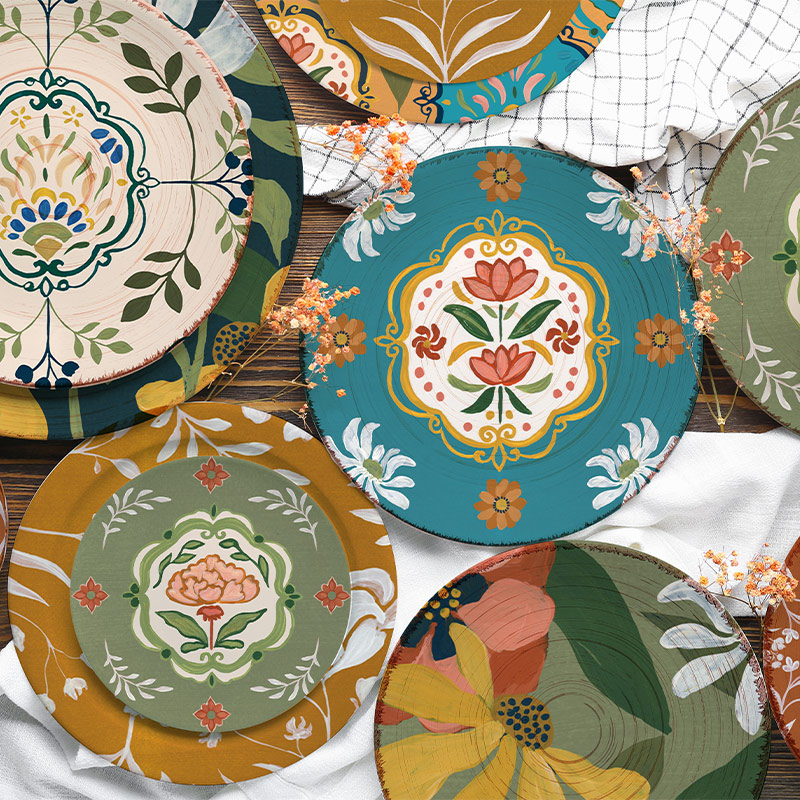 Wild Apple art licensing collection shown on retail home decor products