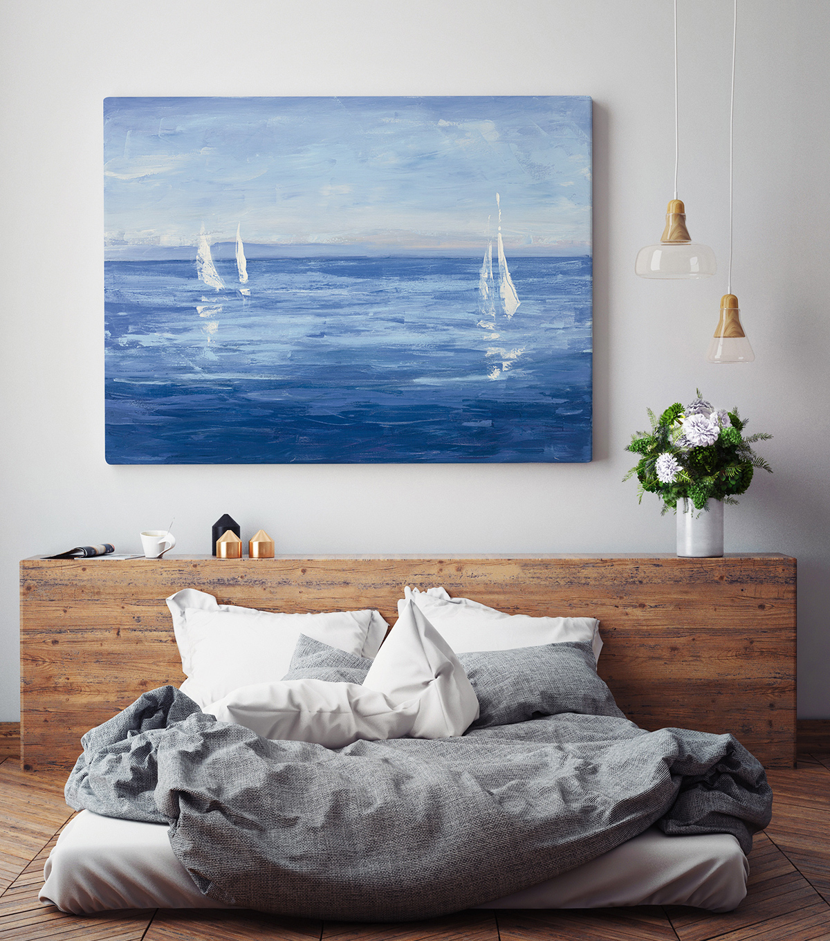 Blue Art Open Sail by Julia Purinton