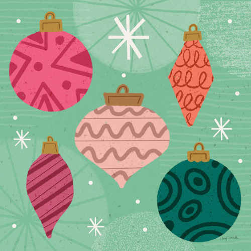Bright, colourful Christmas holiday art